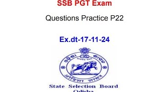 SSB PGT MCQ P22POLITICAL SCIENCEDT011124 [upl. by Ntsud]