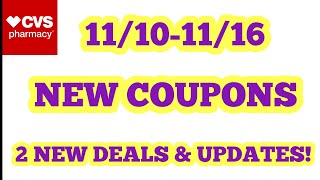 NEW COUPONS CVS NEW DEALS amp UPDATES 11101116 [upl. by Akiemahs]