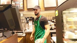 PRETENDING TO WORK AT STARBUCKS PRANK [upl. by Orgalim]