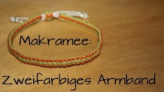 Makramee Zweifarbiges Armband  DIY [upl. by Haldas]