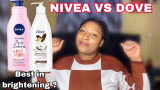 NIVEA vs DOVE BODY LOTION REVIEW  DOES IT BRIGHTEN OR WHITEN  HONEST REVIEW [upl. by Aida446]