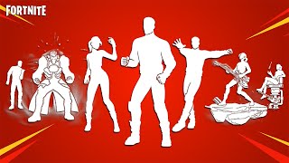 Top 50 Legendary Fortnite Dances With Best Music The Employee Brite Moves Company Jig Peabody [upl. by Yelruc]