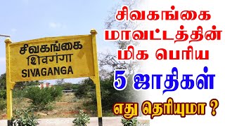 Sivagangai top 5 caste  சிவகங்கை மாவட்டத்தின் மிக பெரிய 5 ஜாதிகள் [upl. by Amethist5]