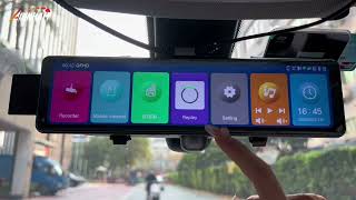 Install CarplayAndroid Auto in Rearview Mirror  ADINKAM V31S Best Car DVR Dash Cam [upl. by Lorne530]