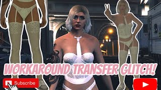 GTA 5 ONLINE All white stockings outfit WORKAROUND TRANSFER GLITCH [upl. by Nelyahs]