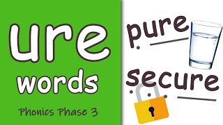 ure Words  Phonics Phase 3  Segmenting amp Blending [upl. by Ayekram575]