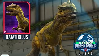 RAJATHOLUS Level 30 Legendary hybrid FIRST LOOK  Jurassic World Alive beta [upl. by Bartlett908]