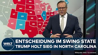 USWAHL 2024 Paukenschlag im Swing State Trump holt Sieg in North Carolina [upl. by Renrut]