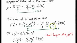 Expected Value Mean Variance Standard Deviation [upl. by Kindig]