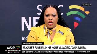 Robert Mugabes burial His sister bids farewell [upl. by Atyekram290]