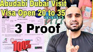 ABUDABI dubai Visit Visa Open 20 to 35 years age  UAE Visa Visa Work visa updates  Dubai Visit vi [upl. by Syah50]