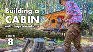 Building a cabin with improvisations 8 quotExpansion of porchquot [upl. by Sorrows]