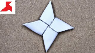 DIY  How to make a NINJA STAR SHURIKEN from ONE sheet of A4 paper [upl. by Jovi]