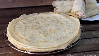 Cómo hacer masa básica de crêpes  Receta fácil de crêpes [upl. by Anitnegra]