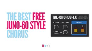 Free Vintage Chorus Plugin TALChorusLX Brings JUNO60 Warmth to Your Tracks [upl. by Ellehctim]