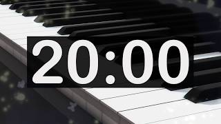 20 Minute Timer with Classical Calming Relaxing Music Soft Gentle Piano Countdown Music Timer [upl. by Pincas]