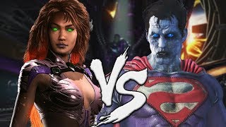 Starfire Vs Bizarro Injustice 2 Battles [upl. by Tripp]