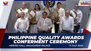 Philippine Quality Award Conferment Ceremony 7172024 [upl. by Karee929]