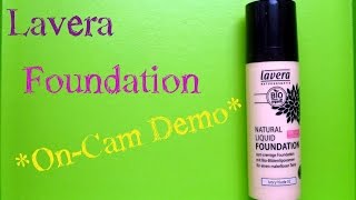 Lavera quotNatural Liquidquot Foundation OnCam Demo [upl. by Ranique111]