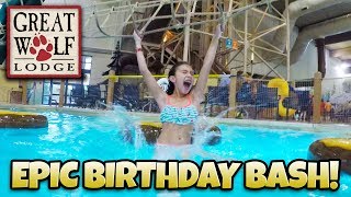 DREAM BIRTHDAY AT GREAT WOLF LODGE Indoor Waterpark This Hotel Has EVERYTHING [upl. by Ladnik]