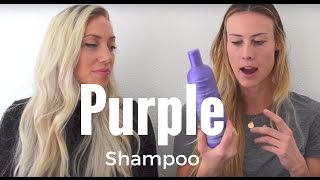 PURPLE SHAMPOO get brassy yellow tones out of your hair [upl. by Eelanaj]