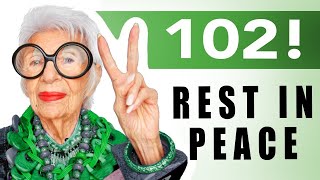 RIP Iris Apfel  The Loss of an Icon 102 years old [upl. by Enaz]