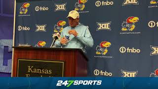 Kansas football press conference Lance Leipold looks ahead to KU vs BYU [upl. by Leonanie]