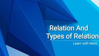 Relation with Examples  Types of Relation  Examples ADP youtube discretemath urdu hindi [upl. by Gaby]