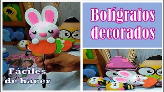 Bolígrafos decorados de conejitos [upl. by Loma271]