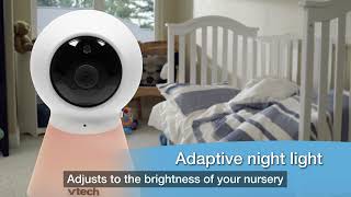 VTech VM52542  Two Camera 5” Digital Video Baby Monitor with Night Light [upl. by Bamby]