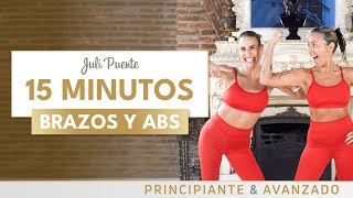 15 MIN BRAZOS Y ABS  Principiante y avanzado [upl. by Nonahs538]