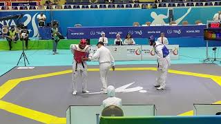 Atesli Emre Kutalmis TUR Nadalian Jouybari Alireza IRI 2022 ISLAMIC SOLIDARITY GAMES 87 kg SF [upl. by Yllah]