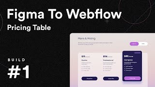 Creating a Pricing Table in Webflow  Figma to Webflow Series  Build 1 [upl. by Kragh765]