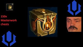 150x Masterwork Chests opening League of Legends [upl. by Palla33]