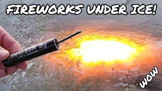 VUURWERK AFSTEKEN OP EN ONDER IJS [upl. by Eelannej344]