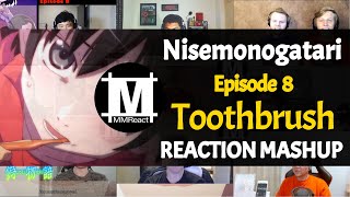 Nisemonogatari Moment  Toothbrush  Nisemonogatari Episode 8  REACTION MASHUP [upl. by Neened]