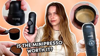 I Tried This Viral Mini Espresso Maker Wacaco Minipresso GR Review  Testing TikTok [upl. by Ileane]