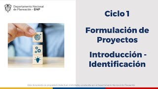 1 Formulación de Proyectos Introducción e identificación  Capacitación Ciclo 1 [upl. by Leiad]