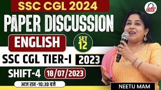 SSC CGL 2024  PAPER DISCUSSION  SSC CGL TIERI 2023  SET 12  By Neetu Mam KDLIVE [upl. by Arehs680]