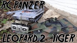 quotRC PANZER LEOPARD 2  PANZERKAMPFWAGEN VI TIGER FERNGESTEUERT 120quot Vorstellung [upl. by Ayikat676]