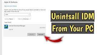 How to Uninstall IDM from your computer [upl. by Lainey]