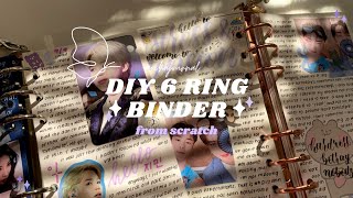 diy 6 ring binder ∥ how i made a 6 ring binder journal from scratch [upl. by Brindle506]