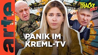 Prigoschin vs Putin Der WagnerAufstand im russischen StaatsTV  Masha on Russia  ARTE [upl. by Panta347]