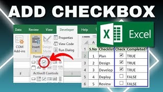 How To Insert Checkbox In Excel [upl. by Schaper]