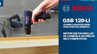 Bosch GSB 120LI AtornilladorTaladro Percutor Inalámbrico 12V [upl. by Aketahs]