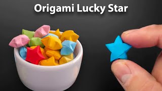 Origami Lucky Star  How to fold [upl. by Quiteris]