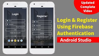 Login amp Register Android App Using Firebase  Android Studio Authentication Tutorial  FIrebase Auth [upl. by Boehike]