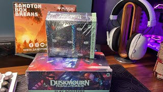 Halloween Magic The Gathering Duskmourn Box Break Opening [upl. by Akeinahs]