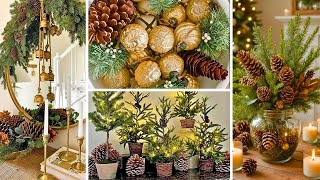 Lovely Christmas Pinecone Display Ideas [upl. by Nadabas]