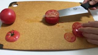 Victorinox Chef Knife Sharpening TestTomato [upl. by Walston624]